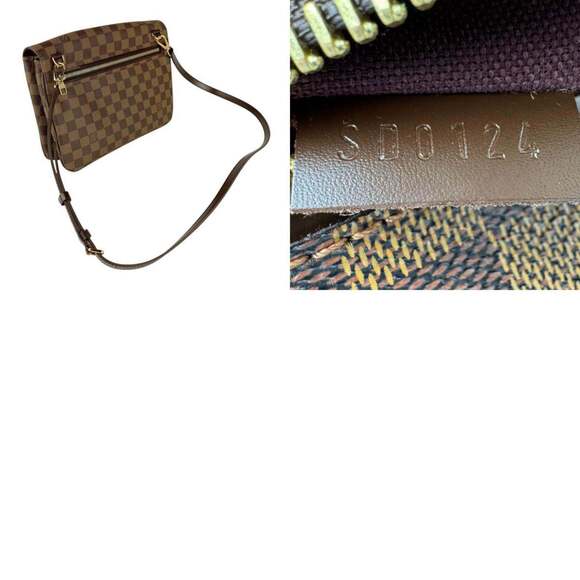 LOUIS VUITTON Brown Damier Leather Shoulder Bag